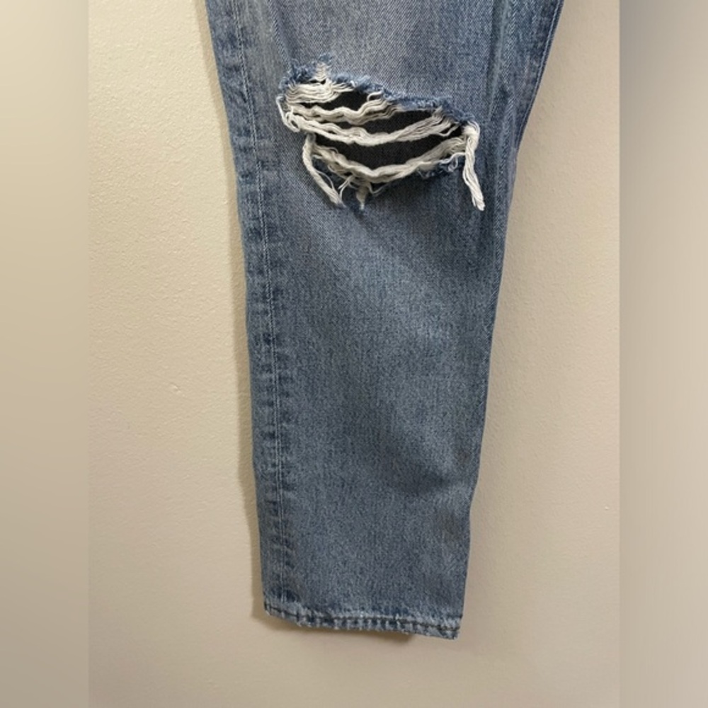 Agolde Riley High‎ Rise Distressed Straight Leg Jeans - 28 - Picture 6 of 16